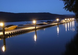 Marina at night